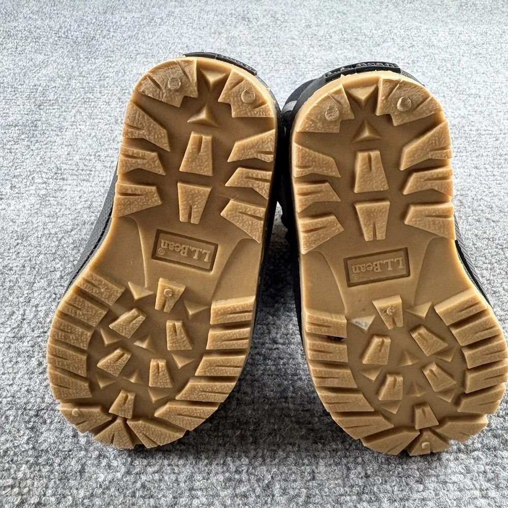 L.L.Bean Toddler Snow Boots Kids 7 Navy Blue Winter Insulated Outdoor Preppy